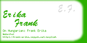 erika frank business card